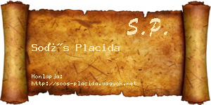 Soós Placida névjegykártya